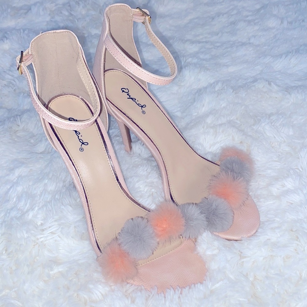 Ankle strap heels.